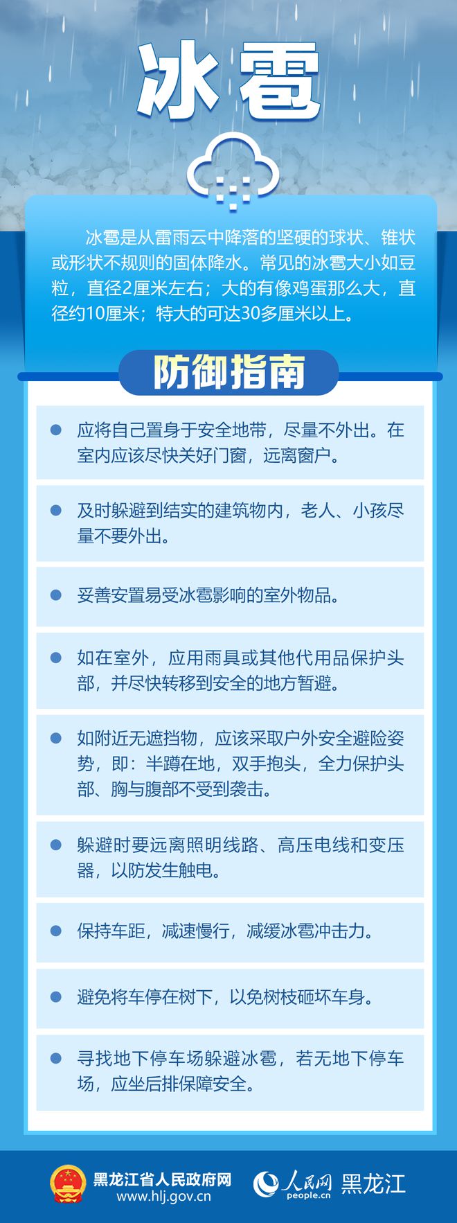 黑龙江冰雹预警及应对防护指南