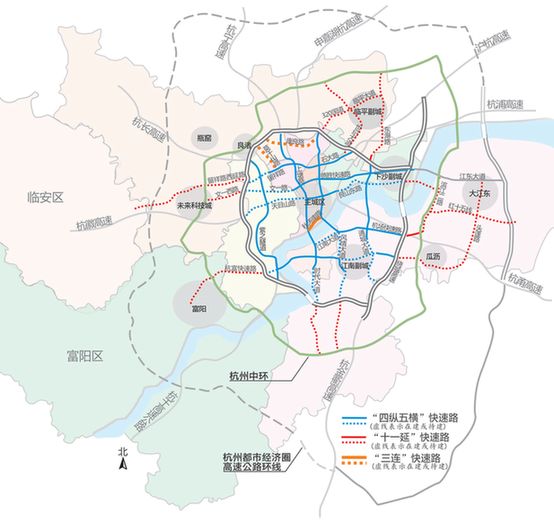 杭州中环最新规划图，城市变迁中的自信与成就并行之路