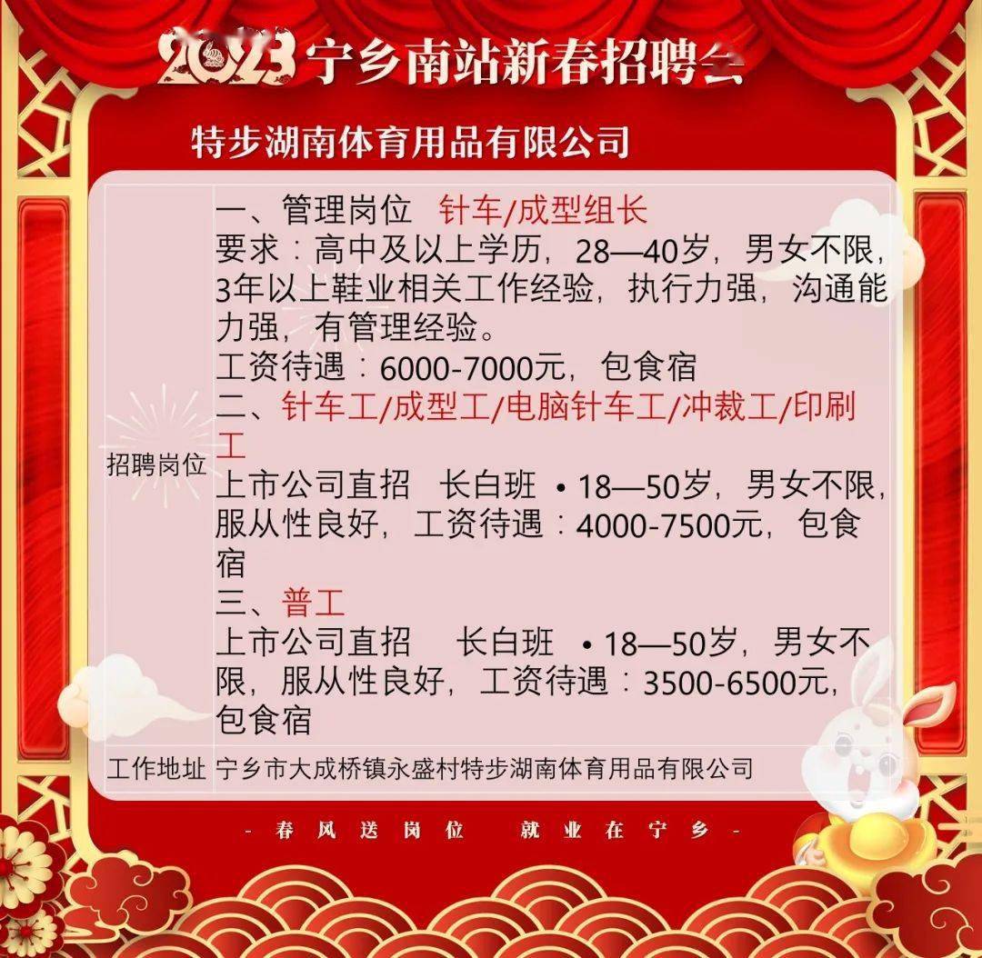 宁乡长白班最新招聘及信息更新速递✨